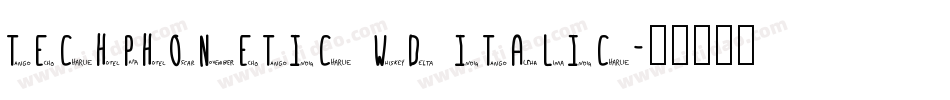 TechPhonetic Wd Italic字体转换